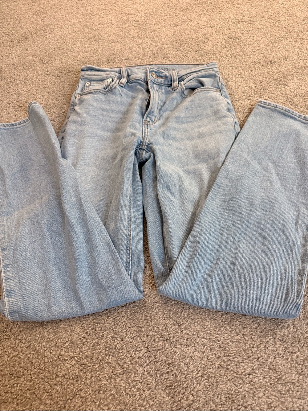 American Eagle Outfitters Light Wash Straight Jeans